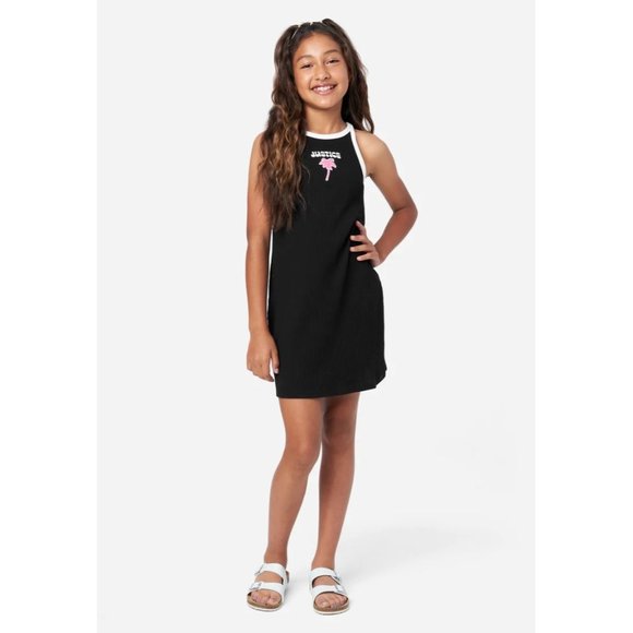 Girl's Justice Black High Neck Rib Dress S 7/8 NWT - Picture 6 of 6